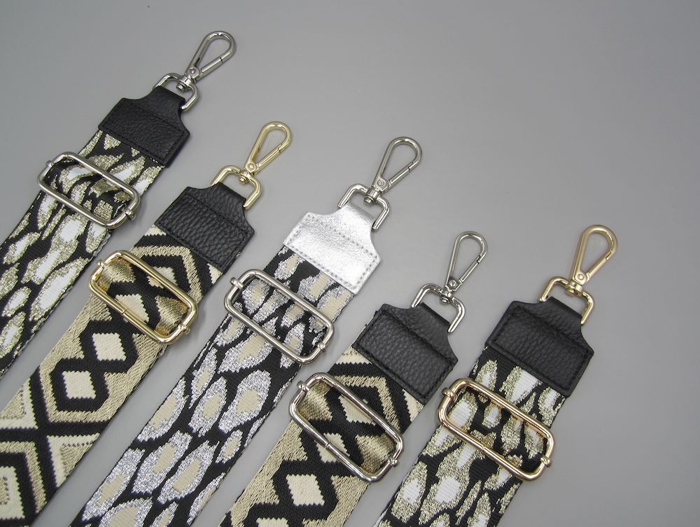 Luxus Taschengurt mit silber oder gold Karabiner