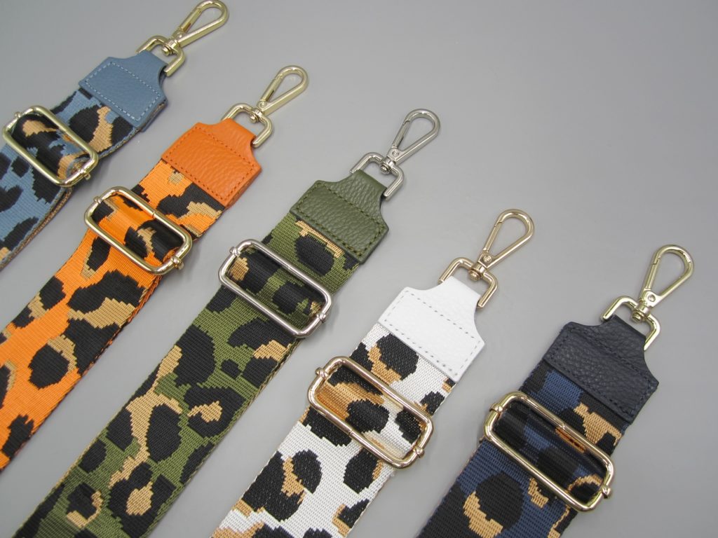 Taschengurt im Leoparden Design Wechselgurt mit Echt Leder
