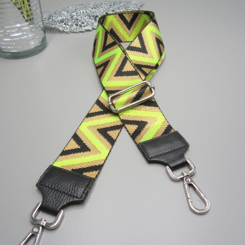 Taschengurt neon gelb schwarz silber Crossbody Schultergurt Taschenriemen günstig kaufen